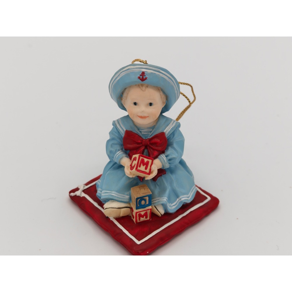 Ashton Drake Heirloom Yollanda Bello Baby Sailor 2.5in Resin Christmas Ornament